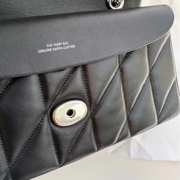 Coach Tabby 26 Shoulder Bag, Black/ Silver Hardware NWOT - Picture 10 of 16